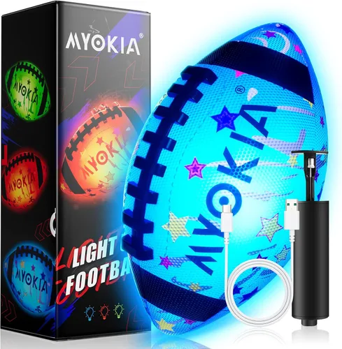 Miniatura 11 de Balón de fútbol recargable con luz, tamaño 5, RGB tricolor, brilla en la oscuridad, para niños y adolescentes de 3 a 15 años, regalo deportivo