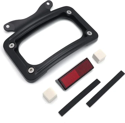 Miniatura 6 de MT389-BK Soporte Negro Curvado Inclinado para Placa de Matrícula Compatible con '10-posterior FLHX, FLHXS, FLHXSE, FLTRX, FLTRXS y '10-'12 FLHXSE