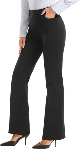 Stelle Pantalones de vestir para mujer de 283032 pulgadas, corte de bota, pantalones de trabajo casuales con bolsillos, para oficina