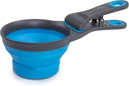 Miniatura 11 de Dexas Pets Cuchara KlipScoop Plegable Plegable para Comida Seca de Perro y Clip para Bolsa de Comida de Perro, Capacidad de 2 Tazas, Azul Pro Azul