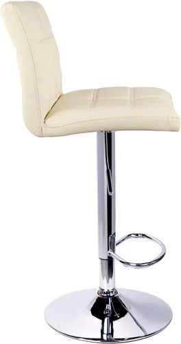 Miniatura 6 de Taburetes de bar ajustables de piel sintética moderna con espalda, juego de 2, taburete giratorio de altura de mostrador por Leopard (beige)