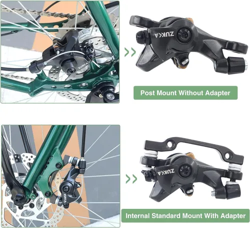 Miniatura 6 de ZUKKA Kit de freno de disco para bicicleta con 1 par de pinzas delanteras y traseras de montaña, rotores de 6.299 in, palancas de freno de bicicleta