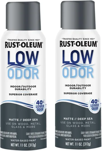 Miniatura 67 de Rust-Oleum Pintura en aerosol prémium de bajo olor, 11 onzas, concha marina brillante, paquete de 6 Seashell