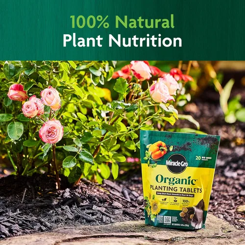Miniatura 6 de Pastillas de plantado orgánicas Miracle-Gro, para trasplantes y plantas de inicio, formuladas con calcio, inicia rápidamente el crecimiento