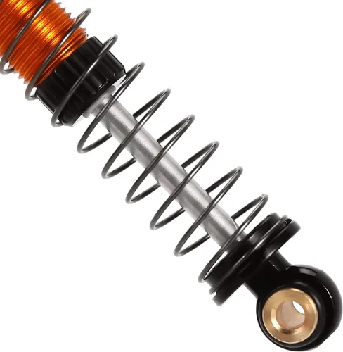 Miniatura 4 de INJORA Amortiguador de aceite de amortiguador de choque tele roscado de aluminio de 1.772 in para 1/24 RC Crawler FMS FCX24 Actualización (Oro)