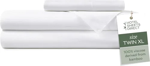 Miniatura 51 de Hotel Sheets Direct Juego de Sábanas de Cama de 4 Piezas, Tamaño California King, 100% Viscosa Derivada de Bambú, Juego de Sábanas con 2 Fundas