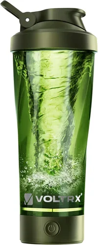 VOLTRX Botella mezcladora eléctrica de proteínas de alta calidad, hecha con Tritan, sin BPA, vaso mezclador portátil Vortex de 24 onzas/vasos Verde