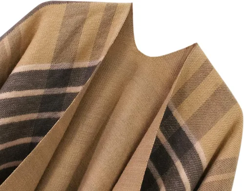 Miniatura 21 de Urban CoCo Poncho vintage de invierno para mujer, capa con borlas, chal envolvente