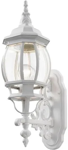 Miniatura 10 de Livex Lighting 7520-04 Farol de pared para exteriores con pantallas de vidrio biselado transparente, negro, 21 x 7 x 21 pulgadas