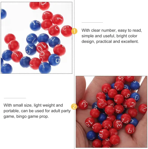 Miniatura 6 de ibasenice 98 bolas de bingo numeradas – Bolas de repuesto codificadas por colores para fiesta noche de juegos, niños y adultos