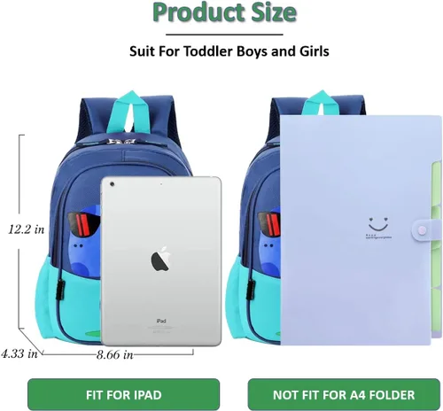 Miniatura 2 de POWOFUN Mochila de viaje preescolar para niños pequeños Verde Dinosaur Green S Viajar