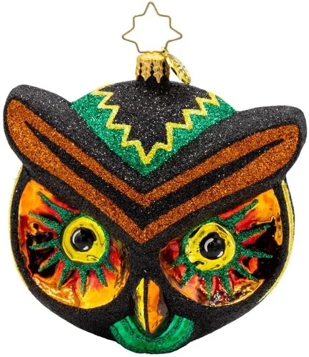Miniatura 3 de Christopher Radko Adorno decorativo de cristal europeo hecho a mano para Halloween, árbol de Navidad, mujer bruja
