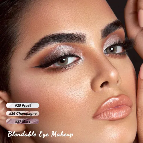 Miniatura 2 de FOCALLURE - Sombra de ojos y delineador 2 en 1 en barra (3 unidades), lápiz de sombra de ojos brillante, sombra de ojos de alta pigmentación