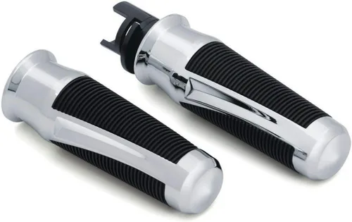 Kuryakyn 5766 Accesorio para manillar de motocicleta: Phantom Hand Grips para motocicletas indias 2014-17, cromado, 1 par