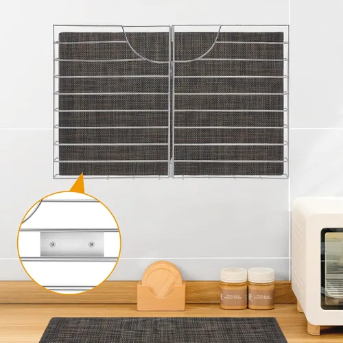 Miniatura 3 de YeeBeny Soporte para manteles individuales, archivo de pared de bolsillo individual Acero Organizador de cocina, soporte para manteles