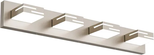 Miniatura 35 de Lámparas LED modernas para tocador de baño, 4 luces, 5CCT, regulables, color negro mate, para accesorios de iluminación de baño sobre espejo
