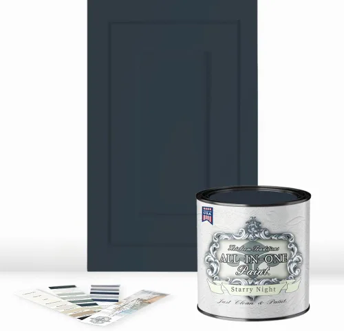 Miniatura 190 de Pintura TODO EN UNO, Abbey (gris cálido), Muestra de 8oz - Pintura duradera para gabinetes y muebles. Imprimación y capa superior incorporadas,