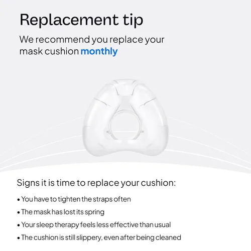 Miniatura 5 de ResMed Cojín AirFit N20 – Repuesto de cojín para mascarilla nasal CPAP – Diseño InfinitySeal – Silicona suave – Accesorios CPAP – Mediano