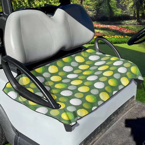 Miniatura 22 de Yewattles Funda de Asiento de Carrito de Golf Portátil Toalla de Asiento Club Car Ajuste Universal Carrito de Golf de 2 Asientos