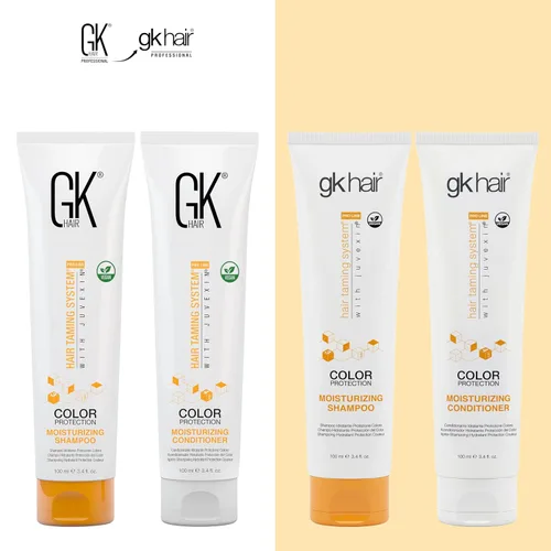 Miniatura 2 de GK HAIR Juego de champú y acondicionador de tamaño de viaje - Champú y acondicionador para cabello rizado para protección del color - Hecho con aloe