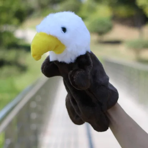 Miniatura 2 de Marionetas de mano de águila de peluche, juguetes para imaginativos juegos de simulación, regalos para niños y niñas