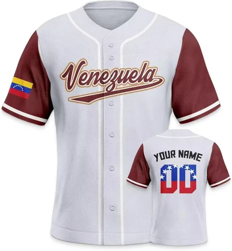 Miniatura 35 de Custom 2026 World Baseball Jersey Sports Shirt for Fans Men Youth Women Gifts Personalize Your Name Number S-6XL España