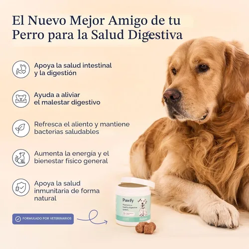 Miniatura 2 de Pawfy Probióticos para perros Apoya la salud digestiva, diarrea para perros pequeños y grandes Mejora la salud intestinal Suplementos anti