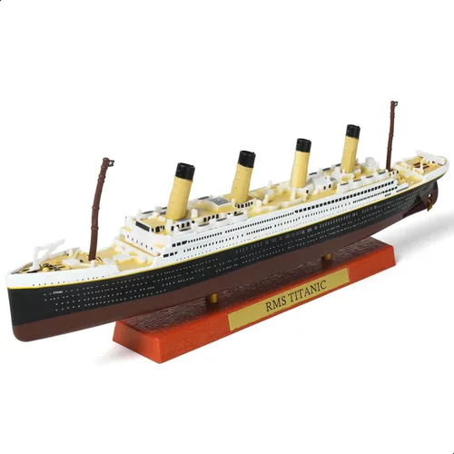 1/1250 RMS Titanic Modelo de Barco Crucero Clásico de Aleación Metálica Fundida a Presión Modelo de Barco Legendario Crucero Británico con Soporte