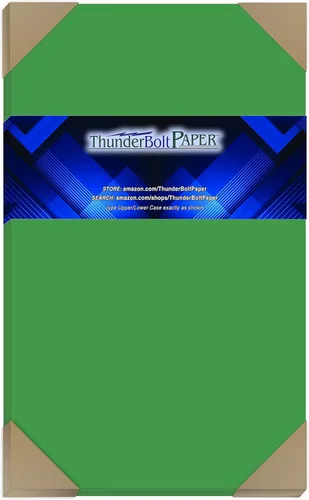 Miniatura 14 de 125 verde brillante 65lb Cubierta Papel de tarjeta – 3" x 5" (3X5 pulgadas) Foto Card Tamaño del marco – 65 libras/libra peso ligero cartulina