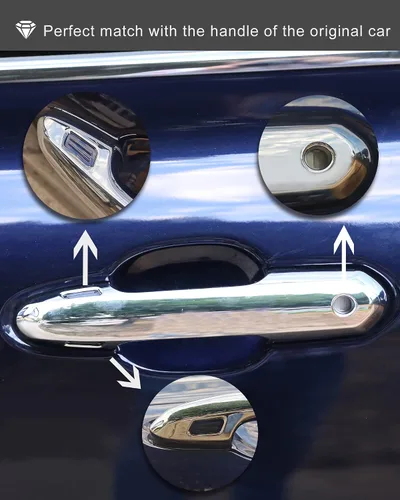 Miniatura 3 de para Toyota RAV4 2019-2025 Tapa de Manija de Puerta, para Toyota Highlander 2020-2025 Tiras Decorativas Deportivas Cromadas para Exterior