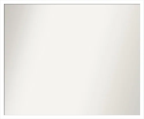 Miniatura 897 de Amanti Art Espejo de baño blanco para sobre el fregadero, 32 x 45 pulgadas, espejo de tocador rectangular blanco esbelto, marco de madera moderno