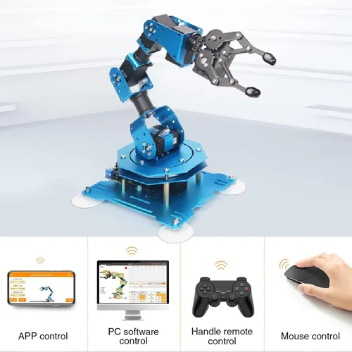 Miniatura 7 de LewanSoul Brazo robótico para programación de codificación Arduino 6DOF STEM Kit de brazo de robot de construcción educativo, brazo robótico