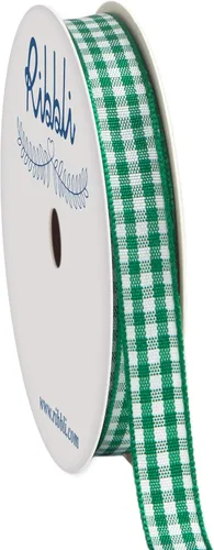 Miniatura 40 de Ribbli Cinta de Guinga Negra y Blanca, 100% Poliéster con Borde Tejido, 0,64 cm x 9,14 metros, Cinta a Cuadros, Cinta de Cuadros de Búfalo (Negra 1)