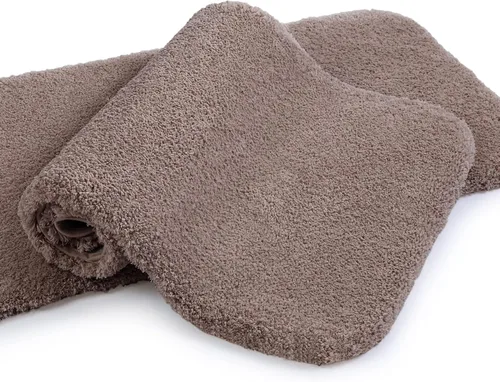 Miniatura 12 de VANZAVANZU Alfombras de Baño Antideslizantes Ultra Suaves Absorbentes de Microfibra Esponjosas Gruesas Alfombras de Baño Lavables a Máquina Gris