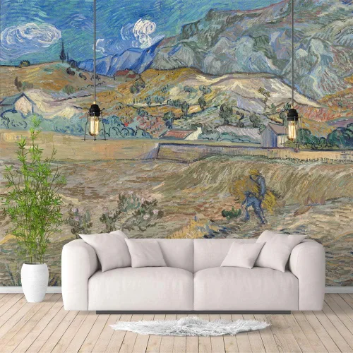 Miniatura 31 de IDEA4WALL Murales de pared para dormitorio, noche estrellada de Van Gogh, pinturas famosas, papel tapiz extraíble grande, calcomanías de pared