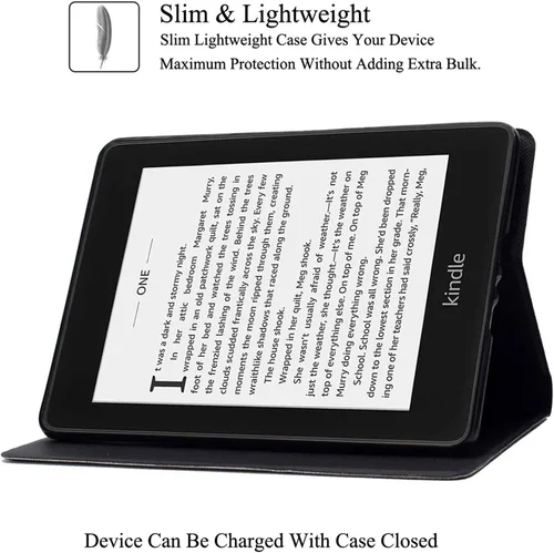 Miniatura 6 de Funda para Kindle Paperwhite, ranuras para tarjetas ligeras y delgadas con funda de encendido y apagado automático para Amazon Kindle Paperwhite