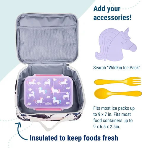 Miniatura 5 de Wildkin Lonchera para niños con aislamiento – Duradera y reutilizable para la escuela y los viajes - Tiernos dinosaurios