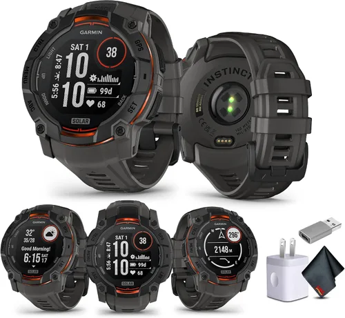 Miniatura 9 de Garmin Instinct 3 45mm, AMOLED, reloj inteligente GPS para exteriores, reloj inteligente táctico de fitness 24/7, 18 días de duración de batería