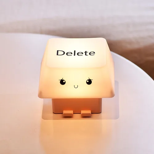 Miniatura 4 de Creative Deletes Keycap Lamp USB Rechargeable Moods Light with Adjustable Brightness Phone Holder for Bedroom Dorm Pink