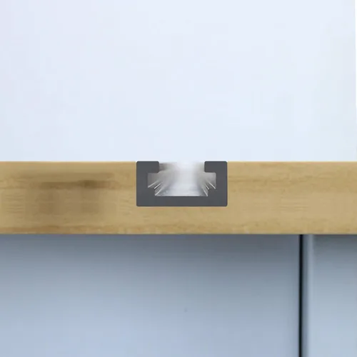 Miniatura 5 de Pista en T de aluminio de 36 pulgadas para carpintería - Perfil de doble corte universal con agujeros de montaje preperforados - Carpintería