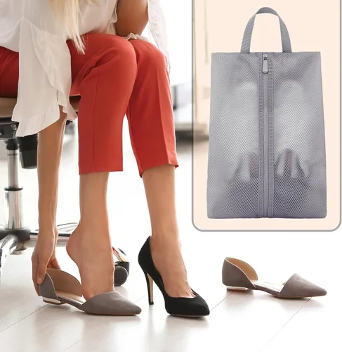 Miniatura 7 de Fixwal Bolsas de zapatos para viajes, Gris