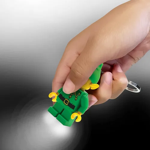 Miniatura 4 de LEGO Minifigure - Llavero de luz grande de 3 pulgadas de alto, elfo navideño (KE181H), regalo de vacaciones, relleno de calcetines