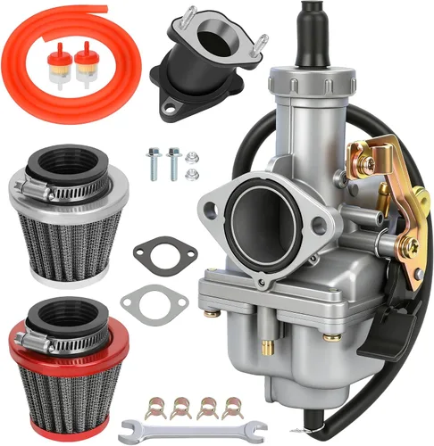YOXUFA PZ27 Carburador 27mm con cable de estrangulador para ATV 125 cc, 150 cc, 200 cc, 250 cc, Dirt Pit Bike, Go Kart, 4 tiempos TaoTao Apollo