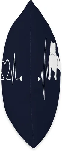 Miniatura 2 de American Bully Funny Dogs My Cardio Gift & Tees American Bully Heartbeat EKG Funny Dogs My Cardio - Almohada de 16 x 16 pulgadas, multicolor