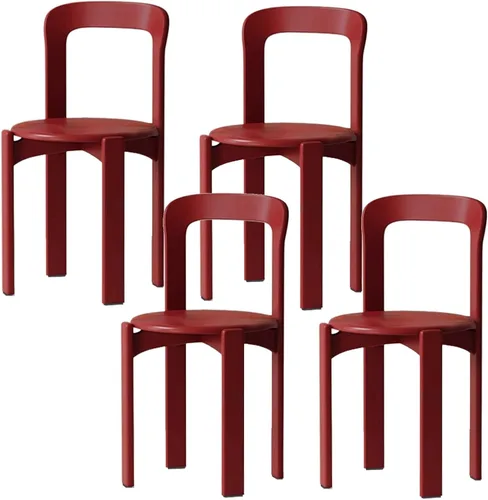 Miniatura 10 de Silla de comedor moderna y versátil, sillas de cocina con marco de madera apilable, silla lateral sin brazos, taburete para el hogar para habitación