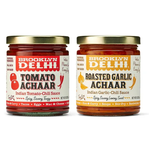 Miniatura 12 de Brooklyn Delhi Ajo asado Achaar – 9 onzas – Picante, limón, sabroso y dulce sabor – Hecho con una mezcla de especias indias, chile rojo en polvo