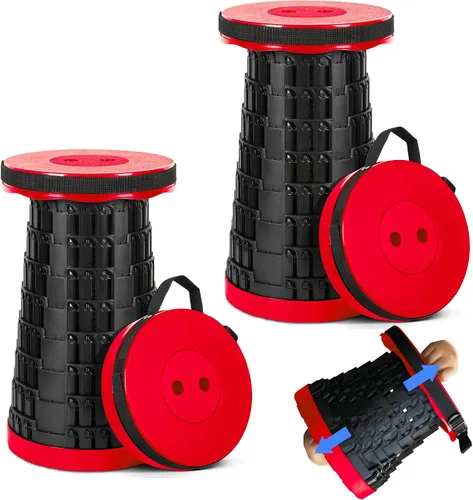 Miniatura 11 de Taburete plegable máximo de 620 libras y bolsa de transporte acolchada 3 en 1, taburete telescópico portátil para adultos, asiento plegable