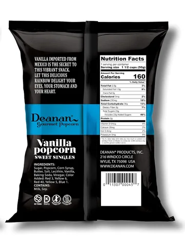 Miniatura 2 de Deanan® Palomitas de maíz de vainilla 12 unidades (1.5 tazas cada una)