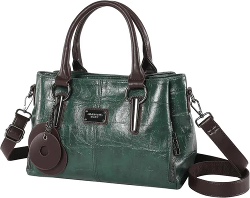 Miniatura 26 de Bolsos y carteras para mujer, bolso de mano de cuero vegano para mujer, bolso de hombro, bolso de viaje con compartimentos