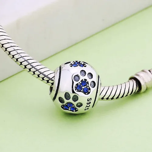Miniatura 2 de Cuentas con forma de para de perro de plata esterlina 925 para cadena de serpiente de 0.11